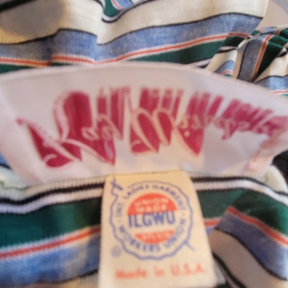 VINTAGE 1970'S Kay Windsor SZ3 STRIPPED BUTTON FRONT SHIRT - Picture 10 of 12